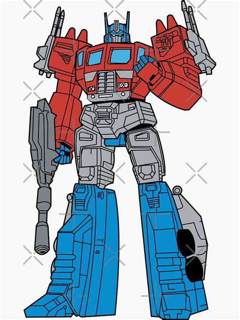 "Transformers 80's" Sticker by Adicto | Redbubble