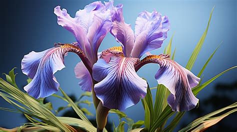 Premium AI Image | Iris flower on white backgroundgenerative ai
