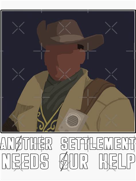 "Preston Garvey Another Settlement Needs Your Help Fallout 4 " Sticker ...