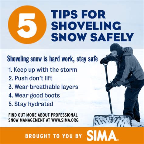 SIMA - Snow Matters - Advancing the Snow Removal Profession: Eight Tips for Safe Snow Shoveling