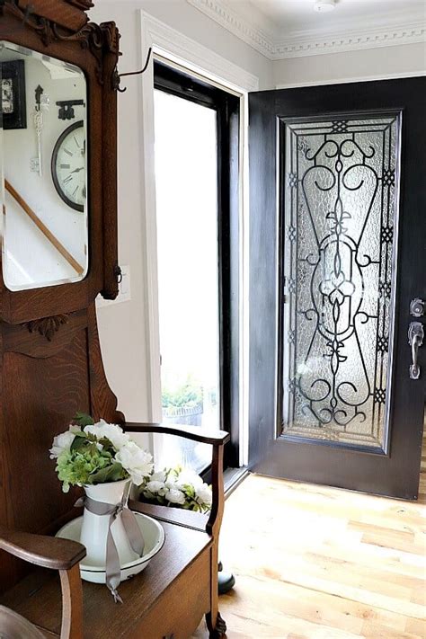 Brightening our Entryway for Spring with a DIY Glass Door Insert - Your ...