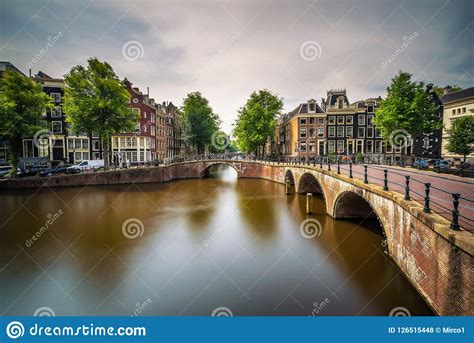 Famous Keizersgracht Canal Intersection in Amsterdam Editorial Stock Photo - Image of european ...