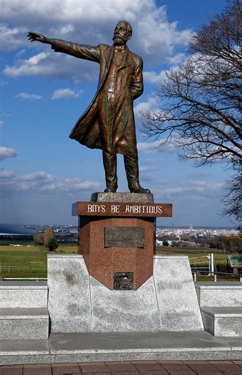 Statue: William S Clark in Hokkaido at Observation Hill. 1993 and 2017 ...