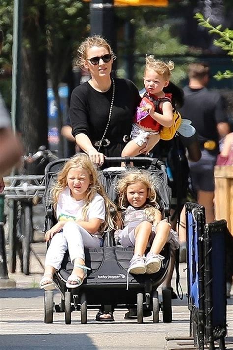 Blake Lively showed motherly skills on a walk with her three daughters