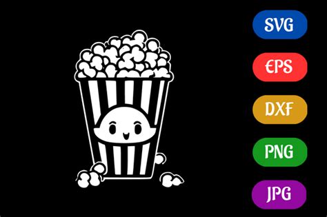 Popcorn | Silhouette Vector SVG EPS DXF Graphic by Creative Oasis · Creative Fabrica