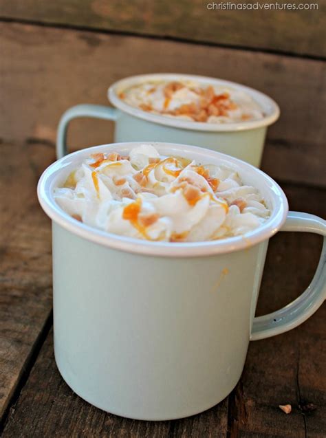 Holiday Family Recipes: White Hot Chocolate with Caramel and Toffee