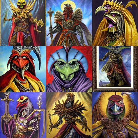 skeksis emperor warrior oil painting divine conqueror | Stable Diffusion | OpenArt