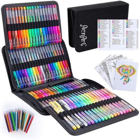 Buy Gel Pens for Adult Coloring Books, 160 Pack Artist Colored Gel Pen ...