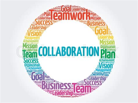 Collaboration word cloud collage, ... | Stock vector | Colourbox