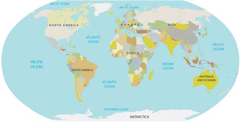 Free World Ocean Map - GIS Geography