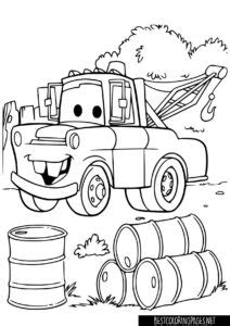 Mater Cars Coloring Pages - Free printable coloring pages