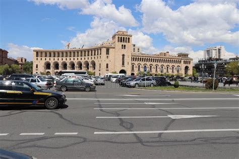 Spring weather in Yerevan stock photo. Image of square - 177905450