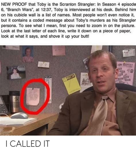 Was Toby the Scranton strangler? : r/DunderMifflin