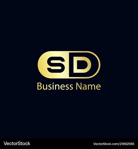 Initial letter sd logo template design Royalty Free Vector