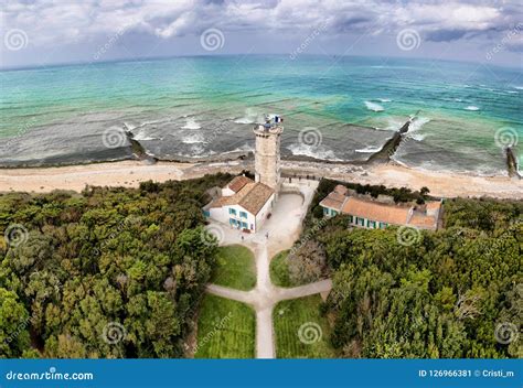 The Old Lighthouse in Ilse of Re Ile De Re in France Stock Image ...