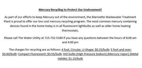 Mercury Pollution Prevention | Marinette, WI