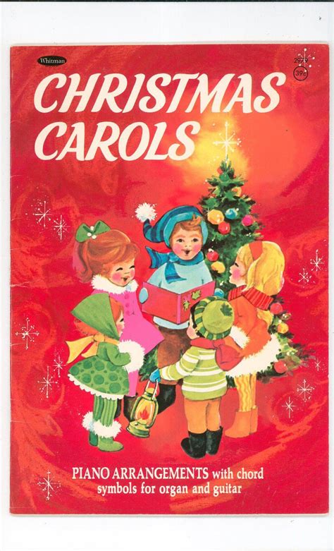 Vintage Christmas Carols Music Book Piano Chord Symbols For Organ & Guitar Whitman 2979 ...