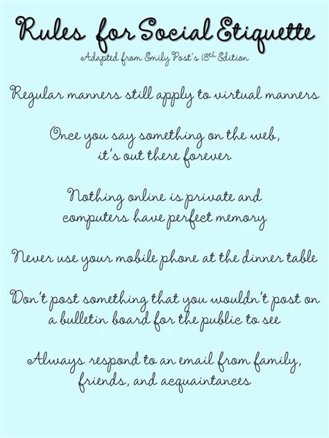 Etiquette and manners, Business etiquette, Etiquette