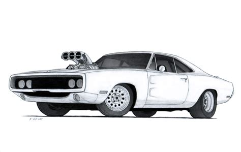 Dodge Charger R/T 1970 Engine. ... 1970 Dodge Charger R/T Drawing by Vertualissimo | Dodge ...