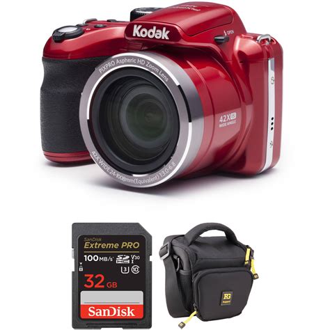 Kodak PIXPRO AZ421 Digital Camera Basic Kit (Red) B&H Photo