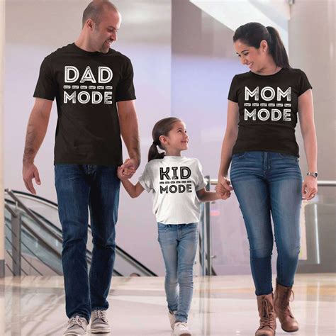 Dad Mom Kid Mode Shirts, Matching Family Shirts, Family Gifts