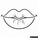 Cartoon Lips Coloring Page  Easy Drawing Guides sketch template