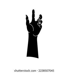 Hands Holding Silhouette Vector Illustration Stock Vector (Royalty Free ...