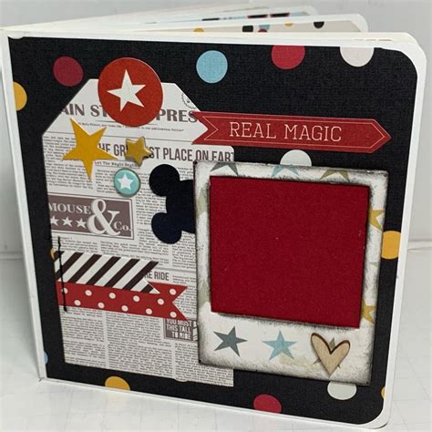 Disney Scrapbook Disney Mini Album Premade Pages Chipboard Scrapbook Mini Album Disneyland ...