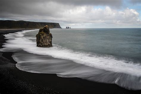 black sand beach iceland 4k HD Wallpaper