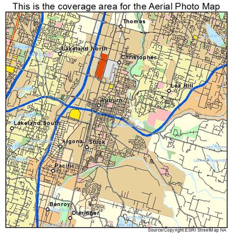 Aerial Photography Map of Auburn, WA Washington