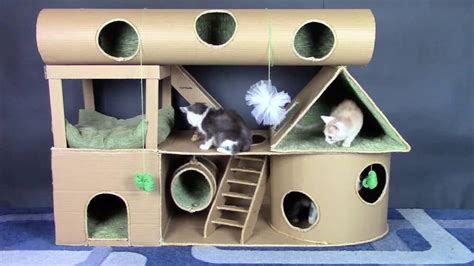 20 Simple DIY Cardboard Cat House Ideas Anyone Can Make Cat House Diy Cardboard, Cardboard ...