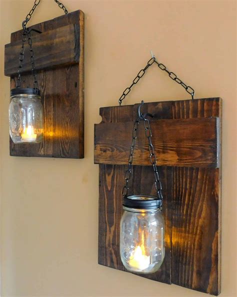 Rustic Pallet Sconces • 1001 Pallets