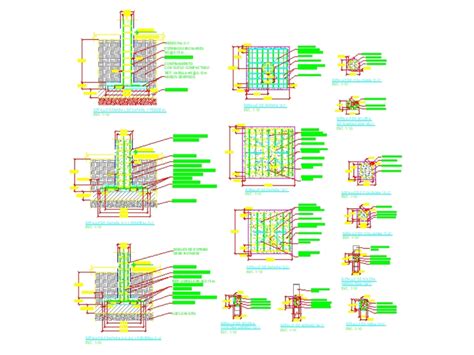 Structural details foundations: footings (460.57 KB) | Bibliocad