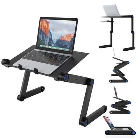 2Pack SLYPNOS Adjustable Laptop Stand Folding Portable Standing Desk ...