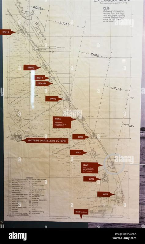 A map of German defenses at the Utah beach D-Day museum, Normandy ...