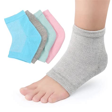 Mounchain one pair Breathable Mesh Gel Anti crack Heel Socks Summer Ankle Socks Insole Pad Heel ...