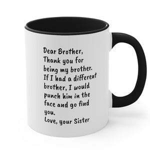 Thank You for Being My Brother, Christmas Mugs, Funny Mugs, Family ...
