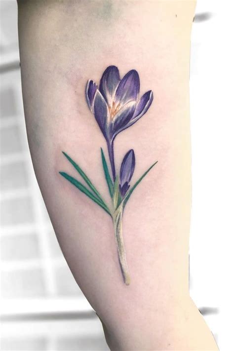 Crocus Tattoos: Symbolism, Meanings & More in 2023 | Flower tattoo meanings, Flower tattoo ...