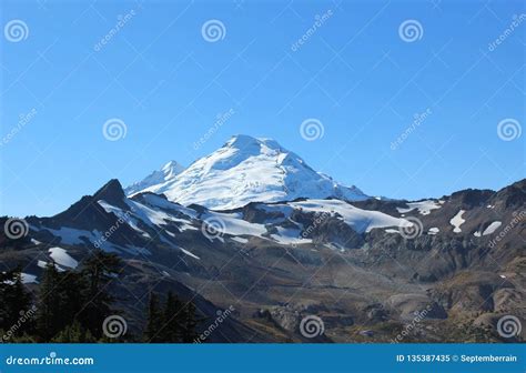 A Stunning View of an Active Volcano, Mount Baker in the North Cascades ...