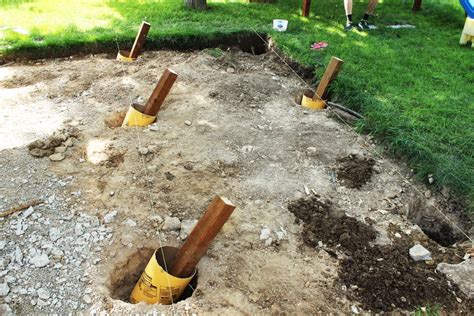 How Install Concrete Deck Footings