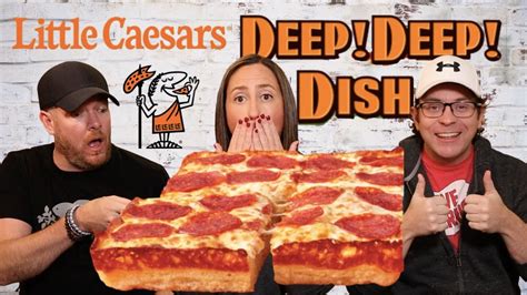 Little Caesar Deep! Deep! Dish Pepperoni Pizza Review | Is it Worth the ...