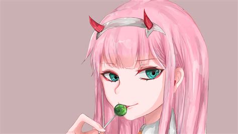 71 Zero Two Lollipop Wallpaper Picture - MyWeb