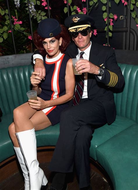 Cindy Crawford and Randy Gerber as a Flight Attendant and Pilot ...