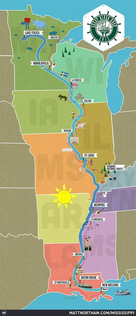 Mississippi great river road trip map – Artofit