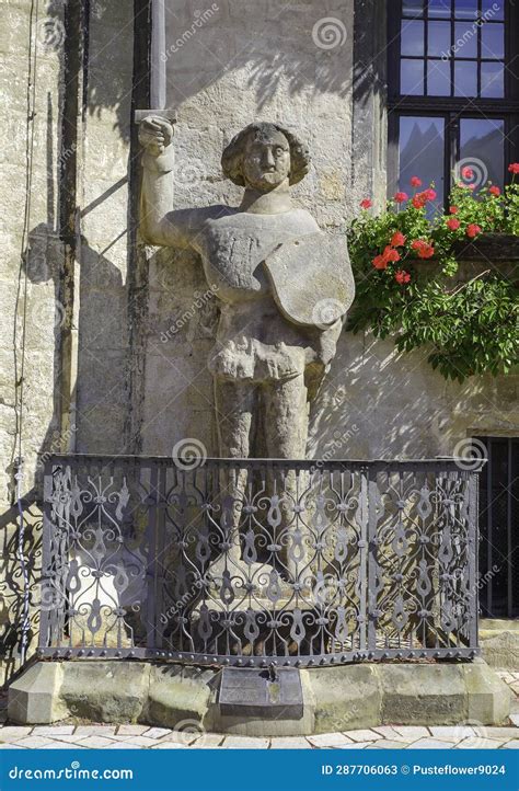 Famous Roland Sculpture on Market of Quedlinburg Germany Editorial ...