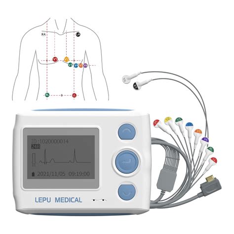 Wellue EKG Gerät 12 Kanal, 24h Holter EKG Monitor mit AI-ECG Analyse ...