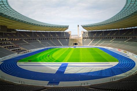 Germany; Berlin Stadium Football Field and Olympic Track Editorial ...