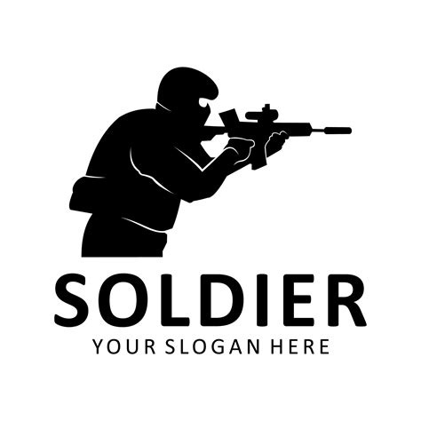 army soldier logo 8222205 Vector Art at Vecteezy