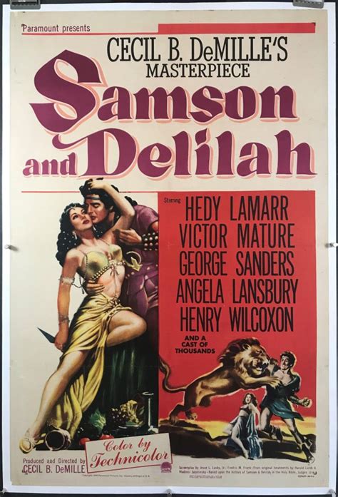 SAMSON AND DELILAH, Original Hedy Lamarr Movie Poster - Original Vintage Movie Posters