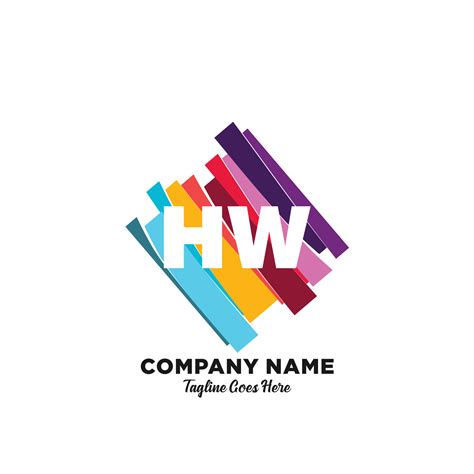 HW initial logo With Colorful template vector. 21785950 Vector Art at ...